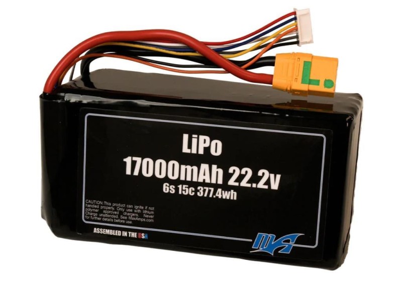 MaxAmps 17000 mAh 6S 15C 22.2v Smart Battery Lityum Polimer LiPo Batarya Pil