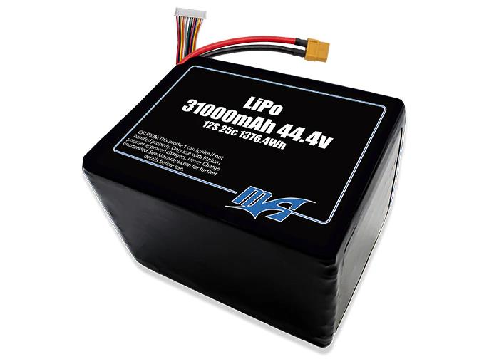 MaxAmps 31000 mAh 12S 25C 44.4v Lityum Polimer LiPo Batarya Pil