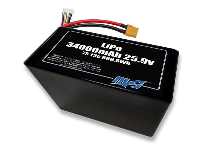 MaxAmps 34000 mAh 7S 2P 15C 25.9v Lityum Polimer LiPo Batarya Pil 