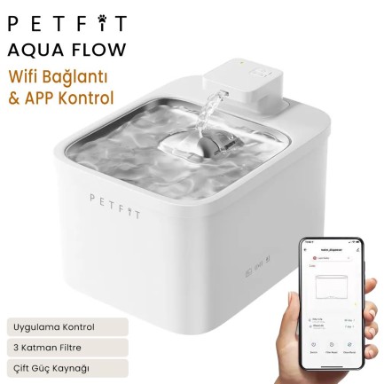 Petfit - Petfit Aqua Flow Akıllı Otomatik Kedi Köpek Su Pınarı