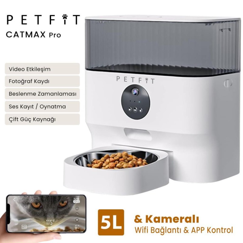 Petfit CatMax Pro Akıllı Otomatik Kedi Besleme Ünitesi