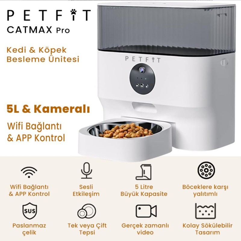 Petfit CatMax Pro Akıllı Otomatik Kedi Besleme Ünitesi