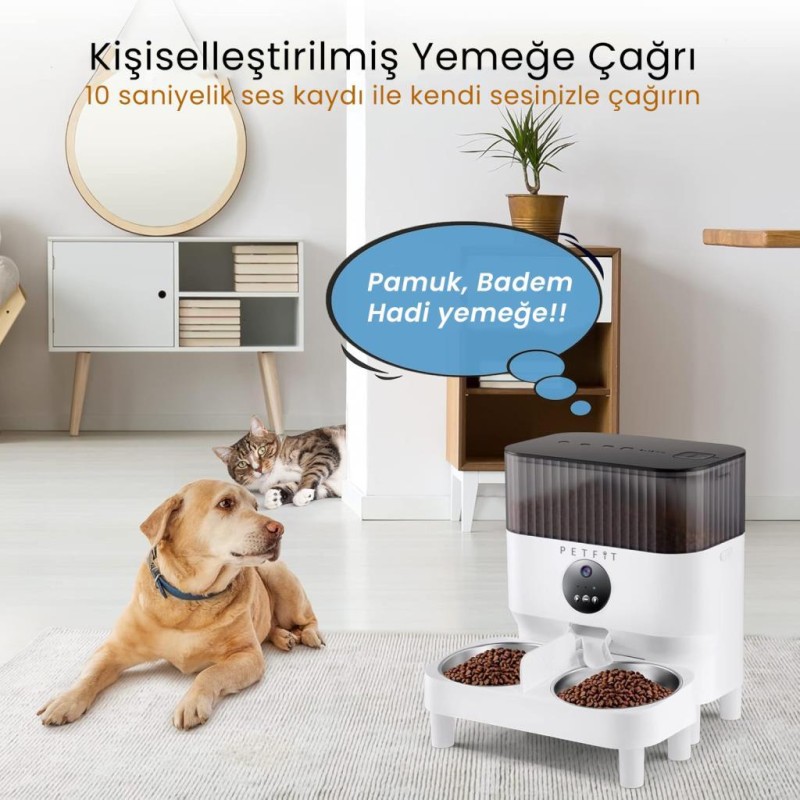 Petfit CatMax Pro Plus Çift Kase Akıllı Otomatik Kedi Besleme Ünitesi