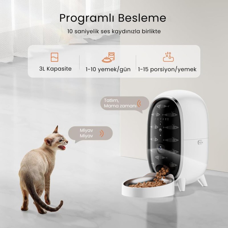 Petfit Meow Pure Akıllı Otomatik Kedi Besleme Ünitesi