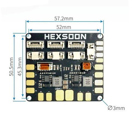 Pixhawk HEXSOON Power Distribution Board PDB-40A W/ BEC 5V & 12V HS011 - Thumbnail