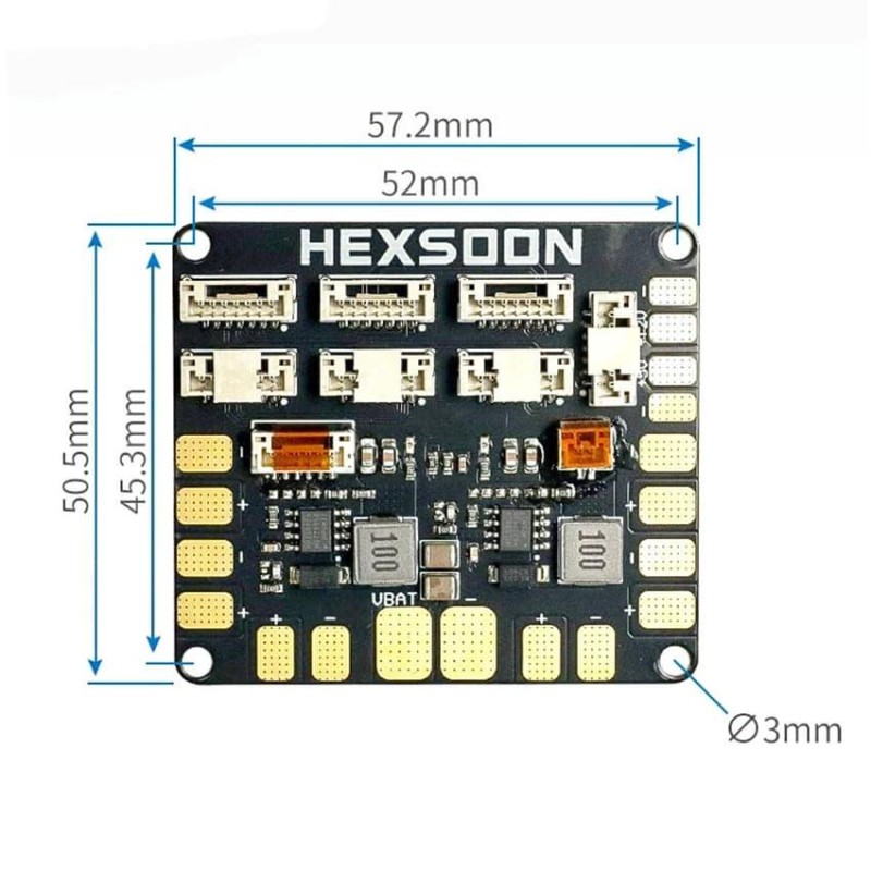 Pixhawk HEXSOON Power Distribution Board PDB-40A W/ BEC 5V & 12V HS011