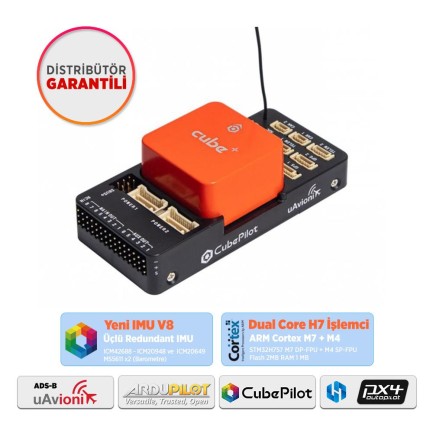 CubePilot Pixhawk The Cube Orange+ (IMU V8) Standard Set Otopilot Sistemi (ADS-B Carrier Board) - (Distribütör Garantili) - Thumbnail