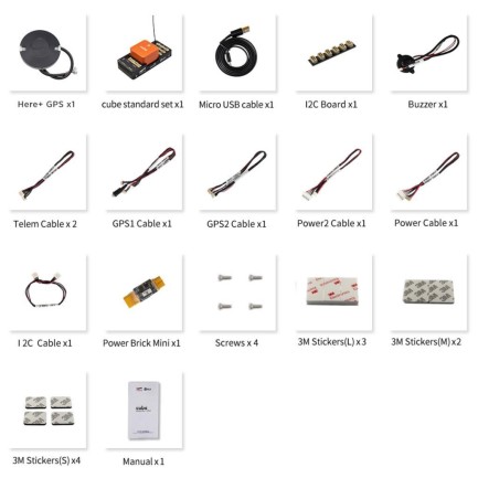 CubePilot Pixhawk The Cube Orange Standard Set Otopilot Sistemi (ADS-B Carrier Board) + HERE3+ CAN GPS / GNSS WITH MP8 Combo ( Distribütör Garantili ) - Thumbnail