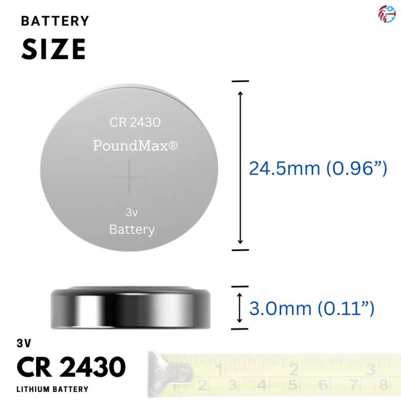 Poundmax CR2430 2x Batarya Pil