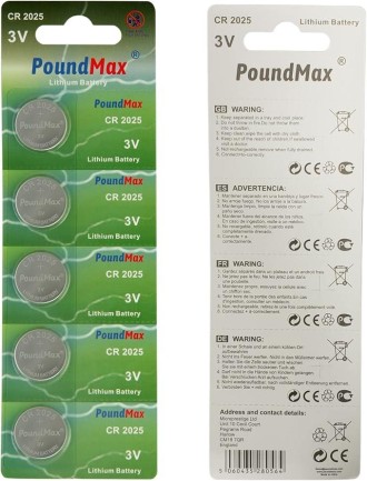 PoundMax - PoundMax® MP057 Pil 5 x CR2025, Adet: 1