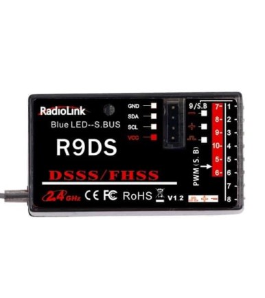 Radiolink - Radiolink R9DS 9 Kanal Uzaktan Kumanda Alıcısı (AT9&AT9S&AT9S Pro&AT10&AT10II İle Uyumludur)