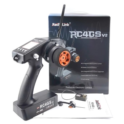 Radiolink - Radiolink RC4GS V2 2.4Ghz Uzaktan Kumanda Radio Kontrol & R6FG Alıcı ( 400 Metre Kontrol Mesafesi )