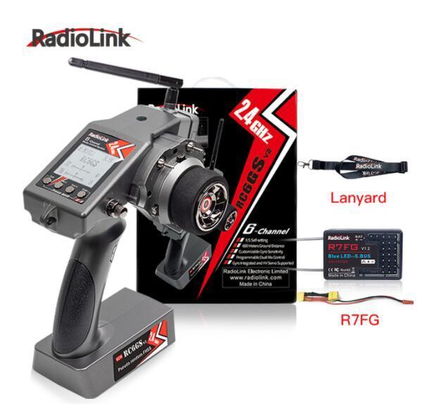 Radiolink RC6GS V2 2.4Ghz Uzaktan Kumanda Radio Kontrol & R7FG Alıcı & Bileklik Aparatı ( 600 Metre Kontrol Mesafesi )