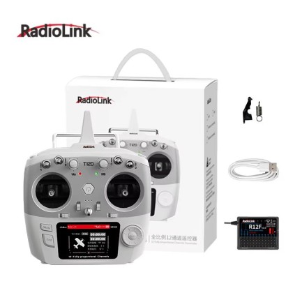 Radiolink T12D 2.4Ghz 12 Kanal Radio Kontrol Uzaktan Kumanda +R12F Alıcı ELRS,CROSSFIRE Destekli - Thumbnail