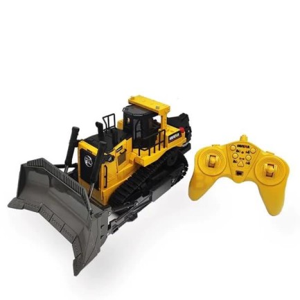 HUINA 1/16 Yüksek Kalite 9 Kanal RC Model Buldozer Paletli Metal Kepçe Kazıcı Uzaktan Kumandalı Çok Fonksiyonlu İş Makinası - 2.4G Sesli ve Işıklı - 1569 - Thumbnail