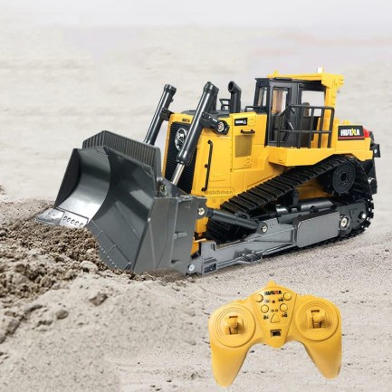 HUINA 1/16 Yüksek Kalite 9 Kanal RC Model Buldozer Paletli Metal Kepçe Kazıcı Uzaktan Kumandalı Çok Fonksiyonlu İş Makinası - 2.4G Sesli ve Işıklı - 1569 - Thumbnail