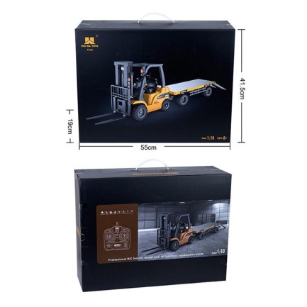 HUINA 1/10 Yüksek Kalite RC Model Dorseli Forklift Uzaktan Kumandalı Metal İş Makinası - 2.4G 10 Kanal Full Fonksiyon Sesli ve Işıklı - 1576 - Thumbnail