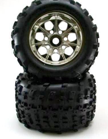 Redcat 89105C Model Arabalar İçin Jant Lastik Takımı Chrome Wheels and Tires 17MM HEX ( 2 Adet )