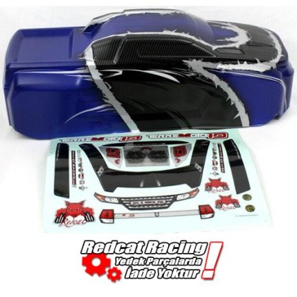 REDCAT RACING - REDCAT RACING Terremoto 1/10 Body Kep Mavi Ledli Gövde