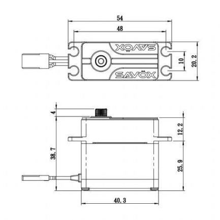 Savox SB2280SGP Digital Servo Brushless Motor with Soft Start High Voltage Su Geçirmez Çelik Dişli - Thumbnail