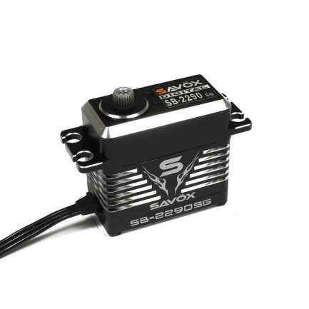 Savox SB2290SG Black Edition Digital Servo Brushless Motor High Voltage Çelik Dişli - Thumbnail