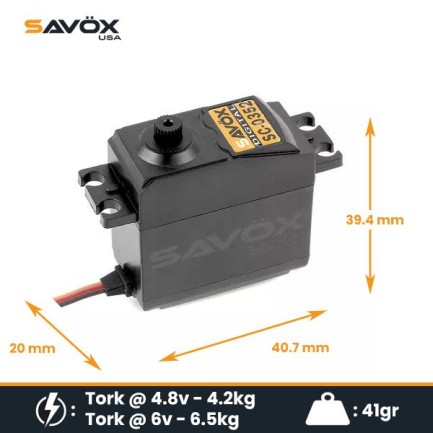 Savox SC0352P Digital Servo DC Motor With Soft Start High Torque - Thumbnail