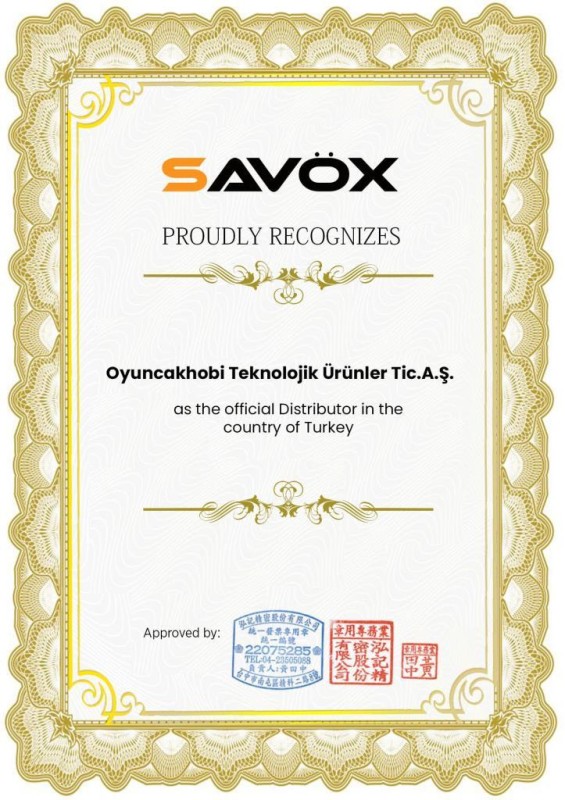 Savox SC1252MGP Digital Servo Low Profile With Soft Start High Voltage Metal Dişli