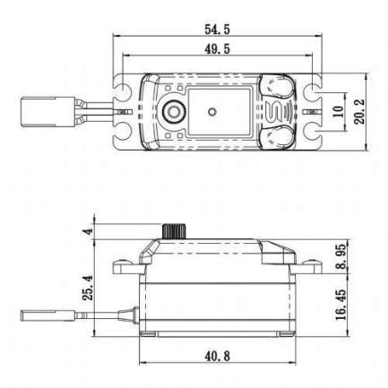 Savox SC1252MGP Digital Servo Low Profile With Soft Start High Voltage Metal Dişli - Thumbnail