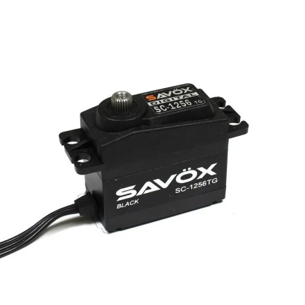 Savox SC1256TG-BE Black Edition Digital Servo Coreless Motor High Voltage Titanium Dişli - Thumbnail