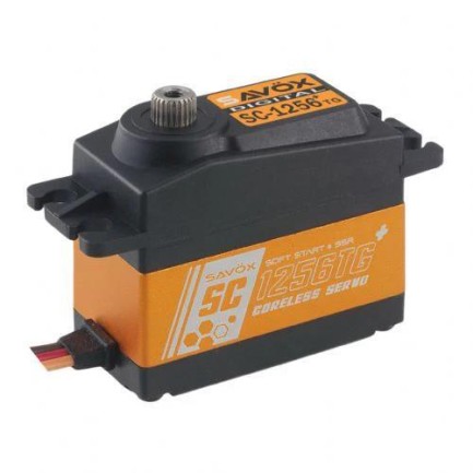 Savox SC1256TGP Digital Servo Coreless Motor With Soft Start High Voltage Su Geçirmez Titanium Dişli - Thumbnail