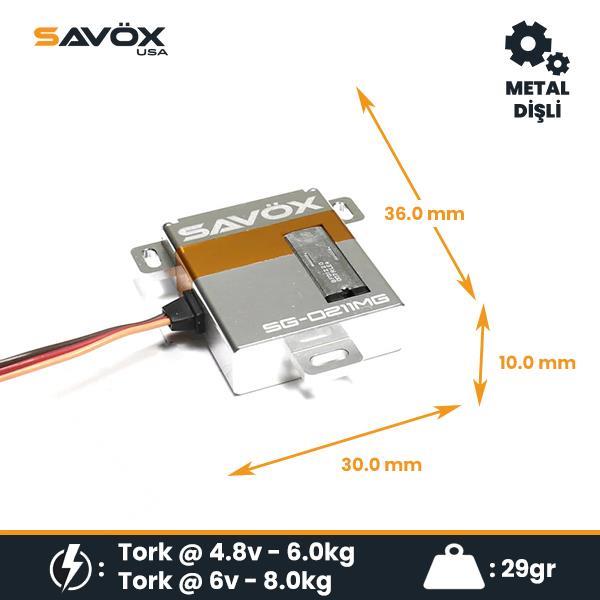 Savox SG0211MG Digital Servo DC Motor High Torque Metal Dişli