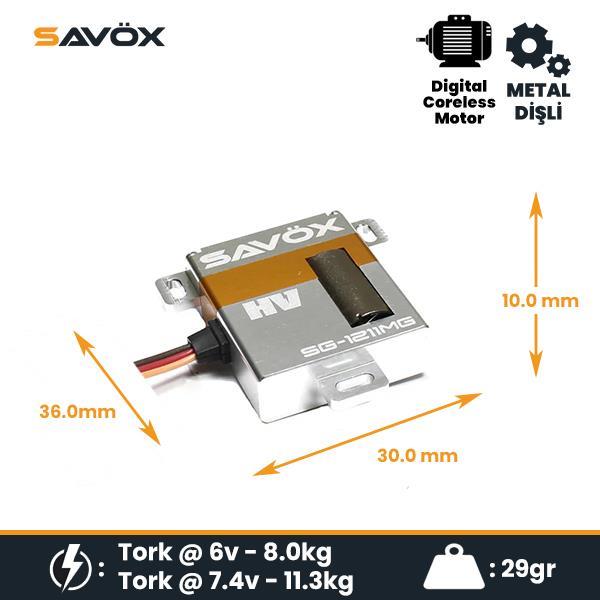 Savox SG1211MG Digital Servo Coreless Motor High Voltage Metal Dişli