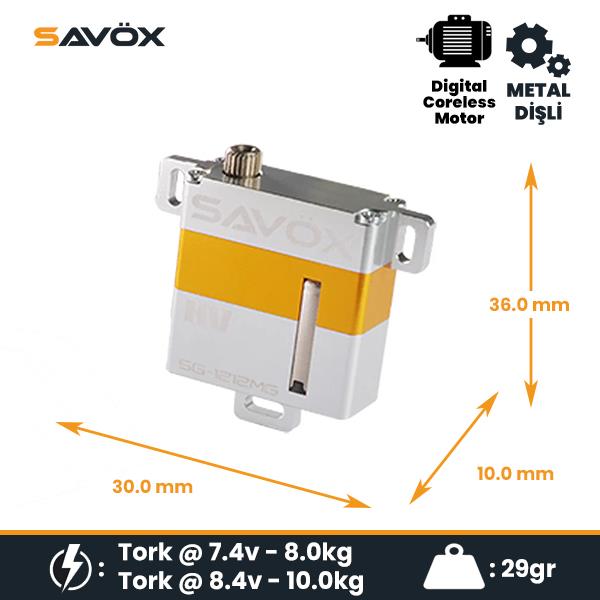 Savox SG1212MG Digital Servo Coreless Motor High Voltage Metal Dişli