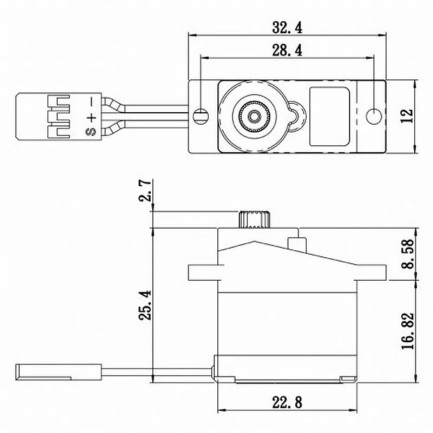 Savox SH0253P Micro Digital Servo DC Motor With Soft Start High Torque Metal Dişli - Thumbnail