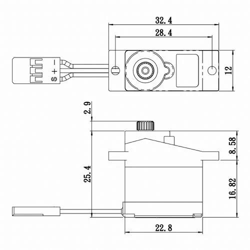 Savox SH0257MGP Micro Digital Servo DC Motor With Soft Start High Torque Metal Dişli