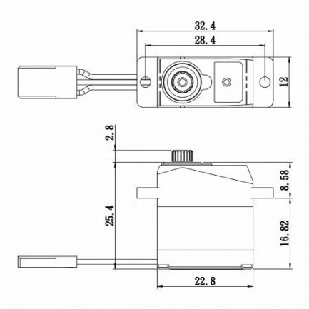 Savox SH0263MGP Micro Digital Servo DC Motor With Soft Start High Torque Metal Dişli - Thumbnail