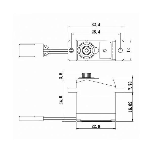 Savox SH0264MGP Micro Digital Servo DC Motor With Soft Start High Torque Metal Dişli