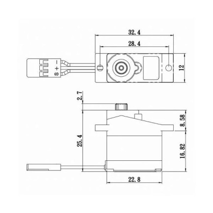 Savox SH0350P Micro Digital Servo DC Motor With Soft Start High Torque Metal Dişli - Thumbnail