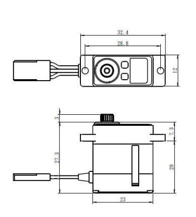 Savox SV1232MG Micro Digital Servo Coreless Motor High Voltage Su Geçirmez Metal Dişli - Thumbnail