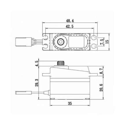 Savox SV1250MGP Digital Servo Coreless Motor High Voltage Metal Dişli - Thumbnail