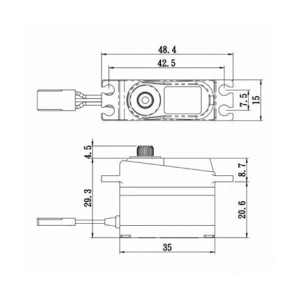 Savox SV1250MGP Digital Servo Coreless Motor High Voltage Metal Dişli - Thumbnail