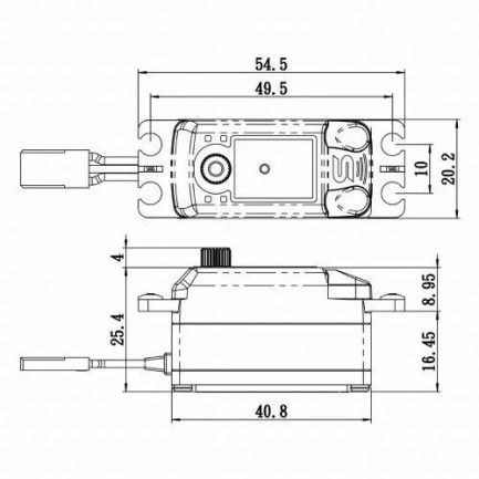 Savox SV1254MGP Digital Servo Coreless Motor High Voltage Su Geçirmez Metal Dişli - Thumbnail