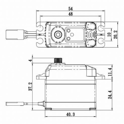 Savox SV1270TGP Digital Servo Coreless Motor with Soft Start High Voltage Titanium Dişli - Thumbnail