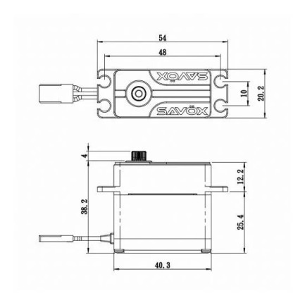 Savox SV1280SG Digital Servo Coreless Motor High Voltage Çelik Dişli - Thumbnail