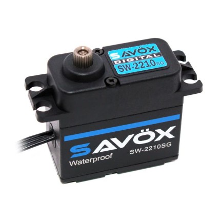 Savox SW2210SG-BE Black Edition Digital Servo Brushless Motor High Voltage Su Geçirmez Çelik Dişli - Thumbnail