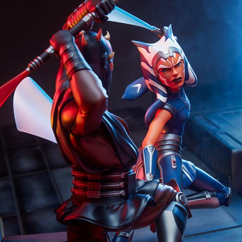 Sideshow Collectibles Ahsoka Tano vs Darth Maul Diorama - 200619 - Star Wars / The Clone Wars Animation