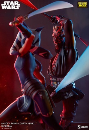 Sideshow Collectibles Ahsoka Tano vs Darth Maul Diorama - 200619 - Star Wars / The Clone Wars Animation - Thumbnail