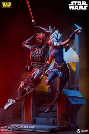 Sideshow Collectibles Ahsoka Tano vs Darth Maul Diorama - 200619 - Star Wars / The Clone Wars Animation - Thumbnail