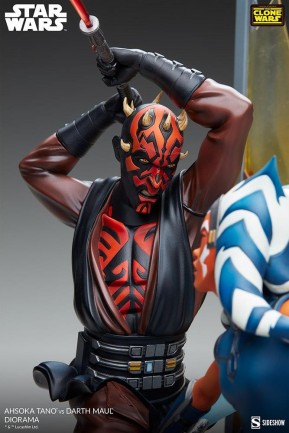 Sideshow Collectibles Ahsoka Tano vs Darth Maul Diorama - 200619 - Star Wars / The Clone Wars Animation - Thumbnail