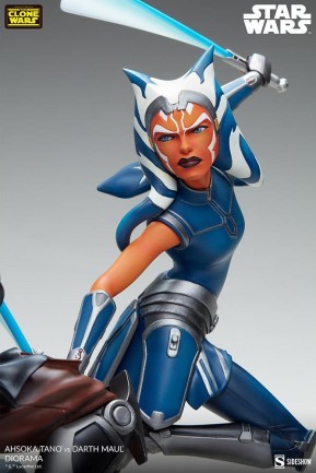 Sideshow Collectibles Ahsoka Tano vs Darth Maul Diorama - 200619 - Star Wars / The Clone Wars Animation - Thumbnail